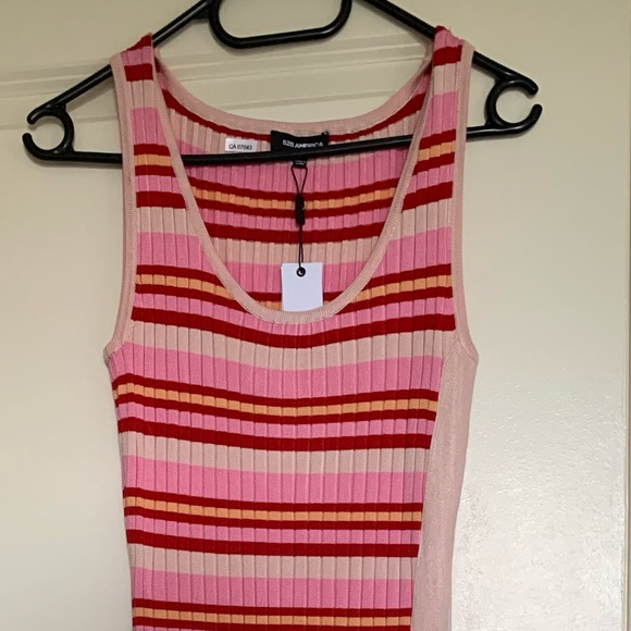 PINK STRIPED 525 AMERICA DRESS - Picture 6 of 7